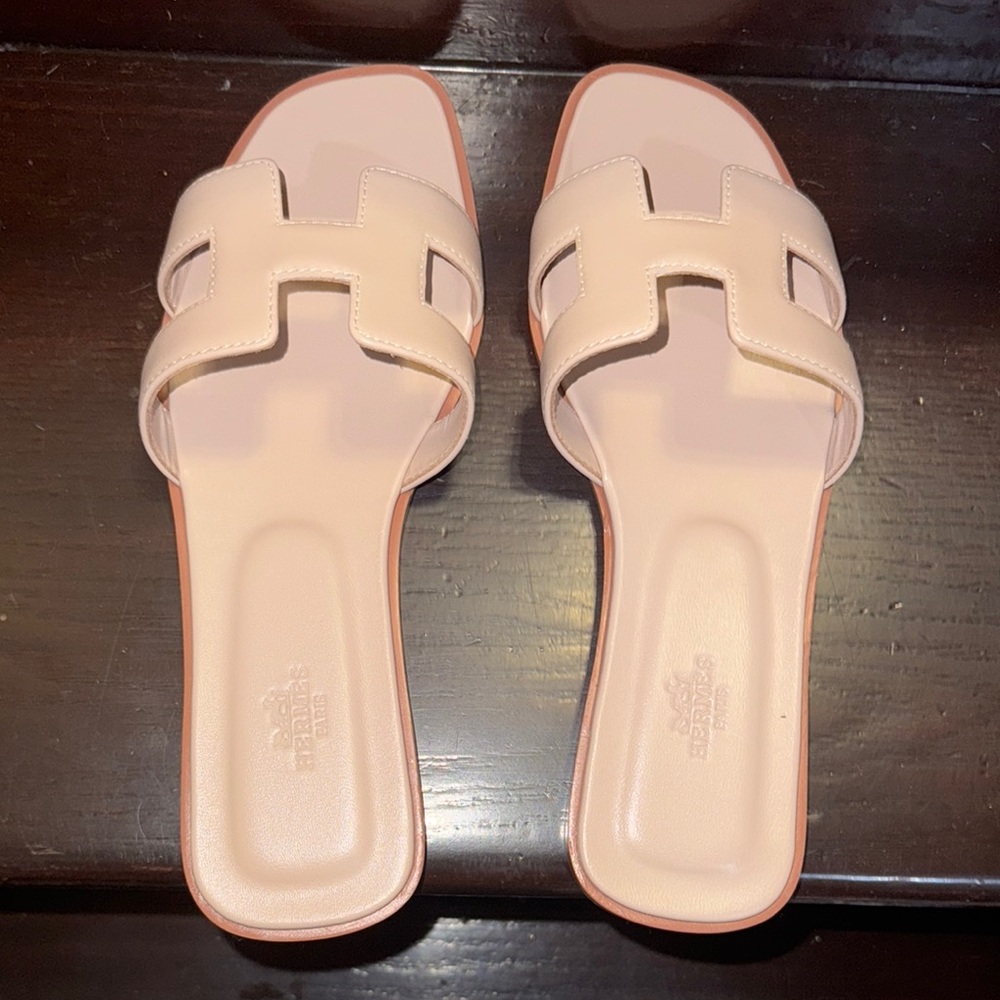Beige Slip-On Sandals